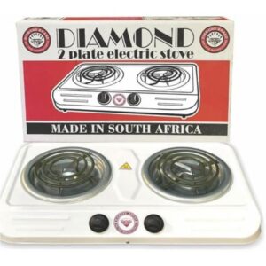 Diamond Electric Spiral Hotplate Stove - Compact Portable Double Coil Cooktop with Low-Voltage Operation, Suitable for Small Kitchens, Boiling, Frying,, Ideal for, Office, Dorm, RV, and Outdoor Use