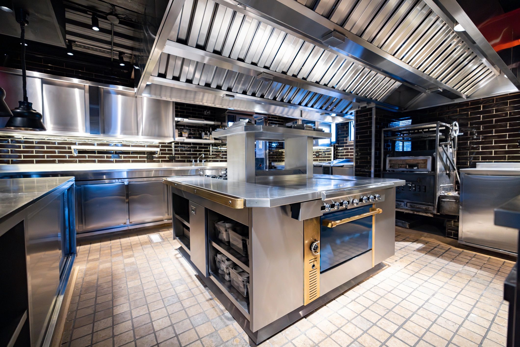 Clean modern kitchen workspace