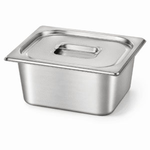Stainless Steel Food Pan with Lid, Commercial-Grade Steam Table Container for Buffet, Catering, Restaurant, Hotel And Home Kitchen Food Storage & Serving