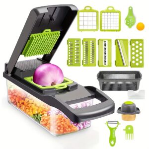 16 in 1 vegetable onion chopper multifunctional food grade - Temu South Africa - Color : Green 1 Set