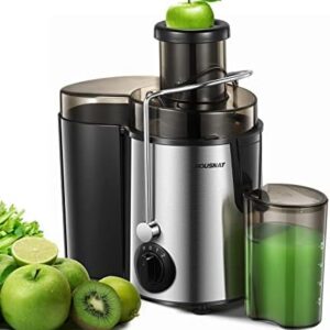 Juicer Machines for Whole Fruit and Vegetables, 3 Speed Setting | 400W Motor (MAX Power 800W) Centrifugal Extractor includes Cleaning Brush plus Recipe Book, Ideal Beginners Quick Daily Use Home & Kitchen - Color : Silver