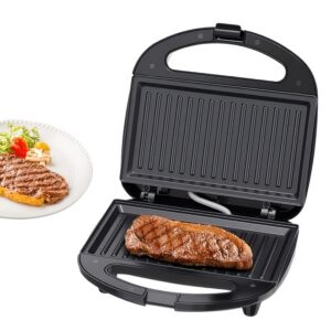 double-sided sandwich maker and frying pan plate, bread panini machine, 750w portable design, suitable for camping, breakfast, grilled toast, omelets, ., quick heating, handle, easy to clean, heat-resistant material - home & kitchen - Temu South Africa - Model : Steak Machine