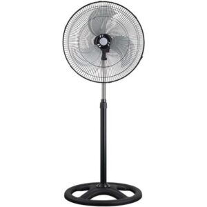 Pedestal Stand Fan, Black, with Adjustable Height