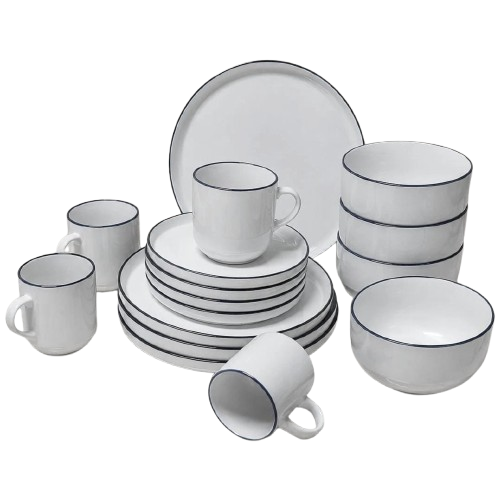 16 pieces dinner set white
